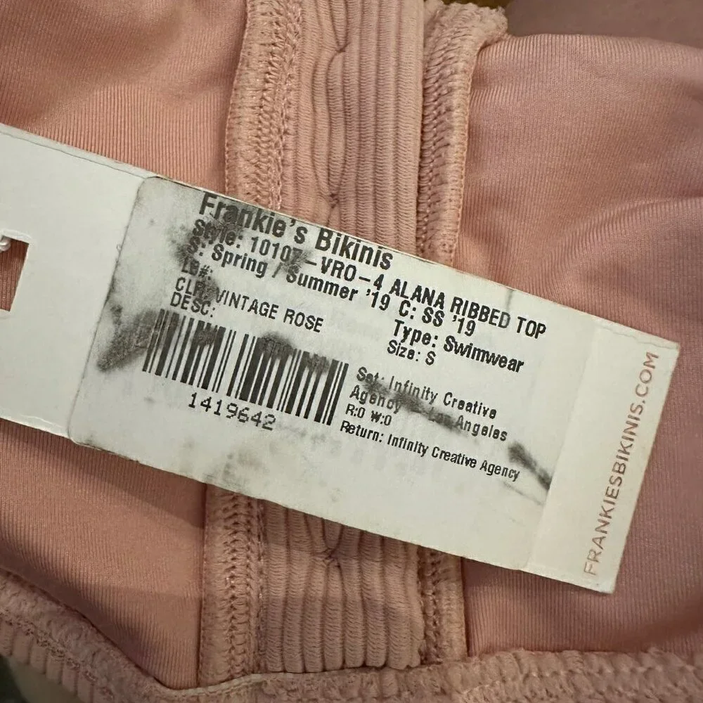 NWT Frankies Bikini Alana Top in Vintage Rose